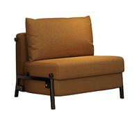 Divano-letto convertibile per adulti, in tessuto di velluto giallo, per 1 persona, pieghevole, ideale per leggere sonnellini e tempo libero, 187 x 65 x 26 cm