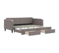 Divano letto estraibile 2 in 1 con cassetti contenitore Talpa 90x200 cm | Divano Letto Estraibile con Cassetti Tortora 90x200 cm Tessuto Trasformabile Salotto Camera Letto Ospiti con Contenitore