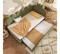 Divano letto estraibile, 90 x 200 cm, divano letto con letto estraibile, 90 x 190 cm, letto singolo per gli ospiti, motivo a corona, design a griglia, salvaspazio per la cameretta dei bambini, senza