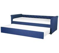 Divano Letto Estraibile Tessuto Blu Navy Rete a Doghe 80 x 200 cm Libourne