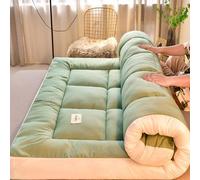Divano letto futon giapponese, materasso pieghevole, singolo, matrimoniale, materasso da pavimento per una comoda esperienza di sonno, verde, 200 x 220 cm, design salvaspazio