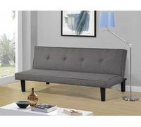 DIVANO LETTO GRIGIO IN LINO RECLINABILE KING SOFA 3 POSTI PIEDI CONTRASSEGNO IT