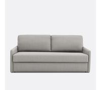 Divano letto in cotone e lino, 2, 3 o 4 posti, Comfort Bultex®, Marta Grigio 2 posti