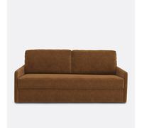 Divano letto in velluto, 2, 3 o 4 posti, comfort Bultex®, MARTA Marrone 2 posti