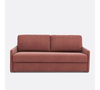 Divano letto in velluto a coste, 2, 3 o 4 posti, Comfort Bultex®, Marta Rosa 3 posti