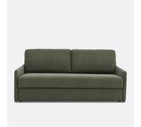 Divano letto in velluto a coste, 2, 3 o 4 posti, Comfort Bultex®, Marta Verde 2 posti