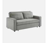 Divano letto in velluto a coste, 3 posti Grigio chiaro - 172.5x91.5x88.5 cm