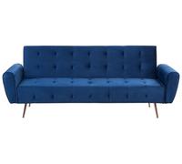 Divano letto in velluto blu scuro Selnes