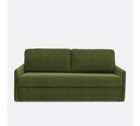 Divano letto in velluto, schiuma HR di alta qualità, Marta Verde 4 posti