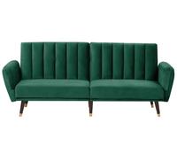 Divano letto in velluto verde smeraldo Vimmerby