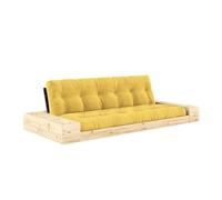 Divano Letto Karup con Base Contenitore Laterale, Colore Nero Notte/514 Miele
