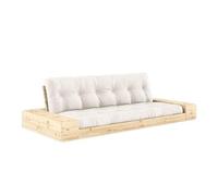 Divano Letto Karup con Base e Contenitore Laterale in Pino Laccato Trasparente/701 Naturale