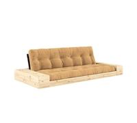 Divano Letto Karup con Base e Contenitore Laterale, Nero Notte/515 Marrone Fudge