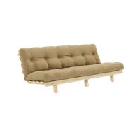Divano Letto Karup Design Lean con Materasso Alpha 130x200 Beige Grano/Grezzo
