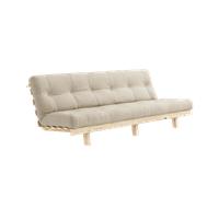 Divano Letto Karup Design Lean con Materasso Alpha 130x200 Beige/ Grezzo