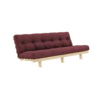 Divano Letto Karup Design Lean con Materasso Alpha 130x200 Bordeaux/Grezzo