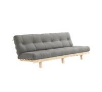 Divano Letto Karup Design Lean con Materasso Alpha 130x200 Grigio/ Grezzo
