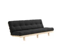 Divano Letto Karup Design Lean con Materasso Alpha 130x200 Grigio Scuro/grezzo