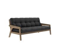 Divano Letto Karup Grab, Colore Marrone Carruba/734 Grigio Scuro