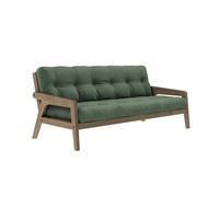 Divano Letto Karup Grab, Colore Marrone Carruba/verde Oliva 756