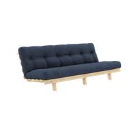 Divano Letto Karup Lean con Materasso Alpha 130x200 Blu Navy/grezzo