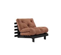 Divano Letto Karup Roots 90x200 Nero Notte/759 Marrone Argilla