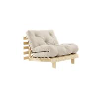 Divano Letto Karup Roots con Materasso 90x200 747 Beige/Grezzo