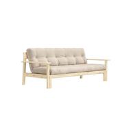 Divano Letto Karup Unwind in Pino Laccato Trasparente/747 Beige