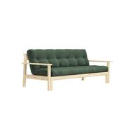 Divano Letto Karup Unwind in Pino Laccato Trasparente/756 Verde Oliva