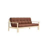Divano Letto Karup Unwind in Pino Laccato Trasparente/759 Marrone Argilla