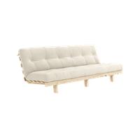 Divano Letto Lean Karup Design con Materasso Alpha 130x200 Lino/grezzo