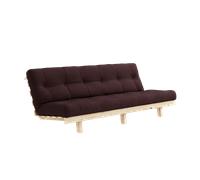 Divano Letto Lean Karup Design con Materasso Alpha 130x200 Marrone/ Grezzo