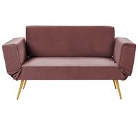 Divano letto moderno con braccioli regolabili in velluto Rosa Saarela