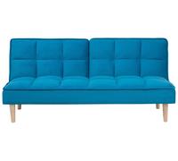 Divano letto moderno in tessuto azzurro Siljan