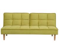 Divano letto moderno in tessuto giallo verde Siljan