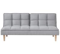 Divano letto moderno in tessuto grigio chiaro Siljan
