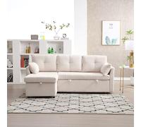 Divano letto multi-funzionale con letto di archiviazione e pull-out, chaise longue interchangeable divano letto, divano sezionale con seat di stoccaggio, modulare a forma di L, divano angolare per la