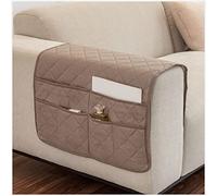Divano Letto Organizer,Tasca Portaoggetti Da Letto,Feltro Da Comodino Organizzatore Tasca,Borsa Feltro Comodino Organizer per bracciolo con 6 tasche Per Contiene Libri,Telefono,Telecomando (Cachi)