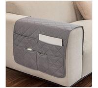 Divano Letto Organizer,Tasca Portaoggetti Da Letto,Feltro Da Comodino Organizzatore Tasca,Borsa Feltro Comodino Organizer per bracciolo con 6 tasche Per Contiene Libri,Telefono,Telecomando (Grigio)