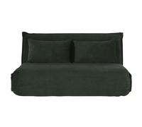 Divano letto pieghevole a 2 posti in velluto a coste verde