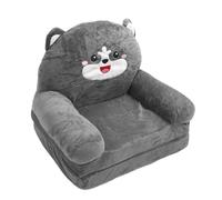 Divano Letto Pieghevole per Bambini 2 in 1, Leggero e Aperto, Cane Grigio, Divano Letto a Forma di Cartone Animato per Leggere, Fare un Pisolino (2 strati)
