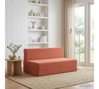 Divano Letto Pieghevole Rosso Arancio 152 x 86,5 x 60 cm,Divani-900135