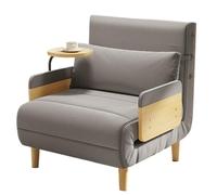 Divano letto pieghevole trasformabile 3 in 1 con schienale regolabile grigio pigro sedia letto con vassoio per ufficio e appartamento divano letto singolo salvaspazio