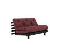 Divano letto Roots 140x200 Nero Notte/710 Bordeaux