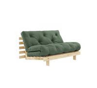 Divano letto Roots 140x200 Raw/756 Verde oliva