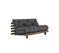 Divano Letto Roots 160x200 Marrone Carruba/734 Grigio Scuro
