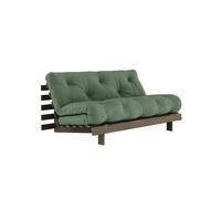 Divano Letto Roots 160x200 Marrone Carruba/756 Verde Oliva