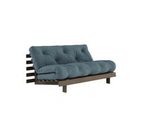 Divano Letto Roots 160x200 Marrone Carruba/757 Blu Petrolio