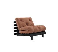 Divano letto Roots 90x200 Nero Notte/759 Marrone Argilla