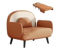 Divano letto trasformabile 3 in 1 con cuscino, regolabile, impermeabile, per soggiorno e piccoli spazi, divano letto pieghevole compatto (arancione, 70 cm)